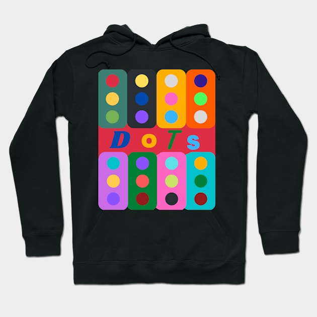 Colorful Dots Retro Design Hoodie by jetartdesign
